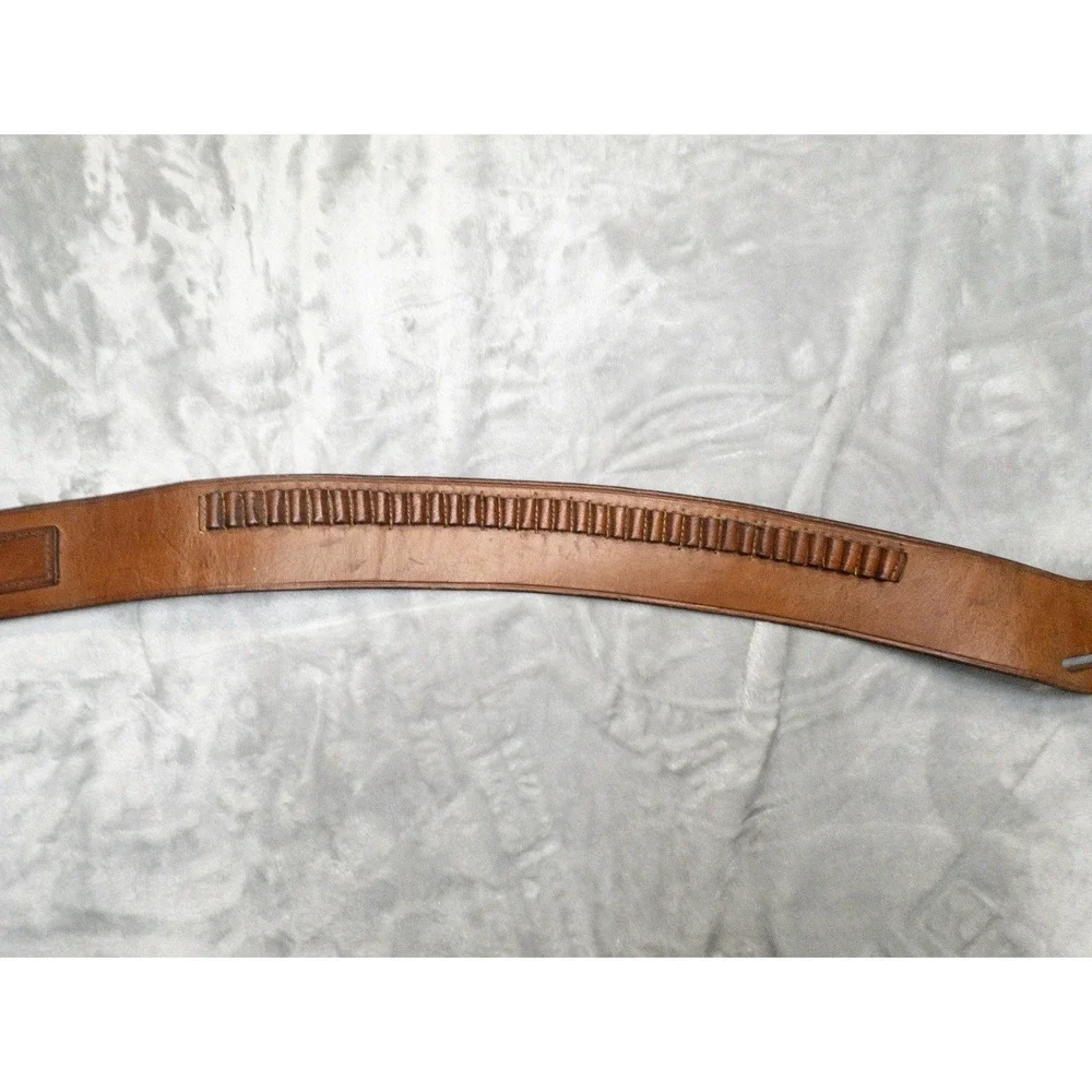 Vtg Viking Western Brown Leather Gun Cartridge Belt 7026 Mens Large Outdoors